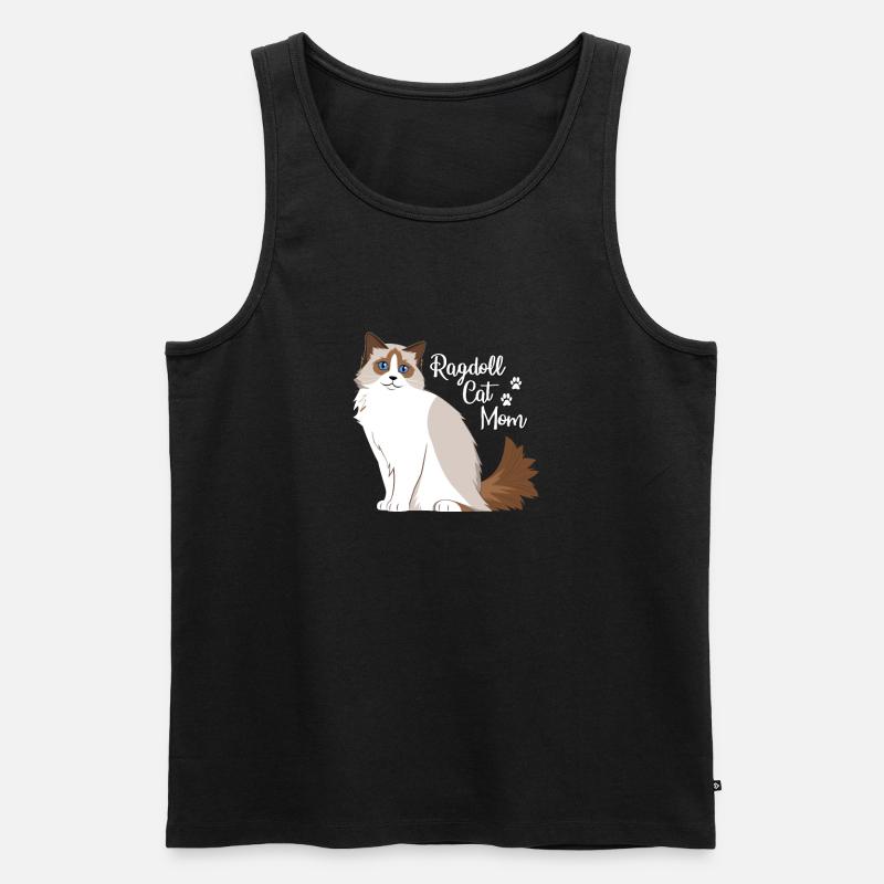Ragdoll Katze Mama - Männer Premium Bio Tank Top - Schwarz