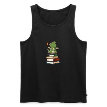 Kawaii Drache - Männer Premium Bio Tank Top - Schwarz - Vorne - Michal (187cm)