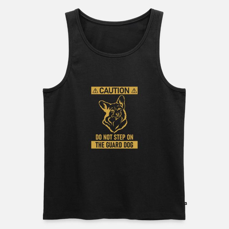 Corgi - Männer Premium Bio Tank Top - Schwarz
