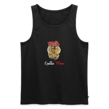 Quokka - Männer Premium Bio Tank Top - Schwarz - Vorne - AI Model Male 178 light (178cm)
