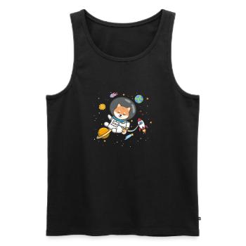 Shiba Inu - Männer Premium Bio Tank Top - Schwarz - Vorne - Michal (187cm)