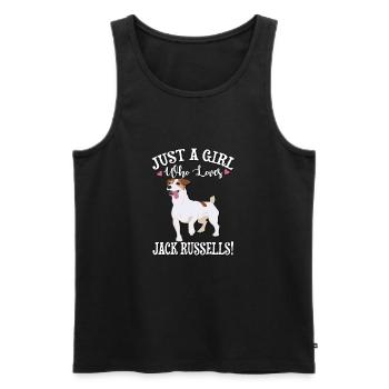 Jack Russell - Men's Premium Organic Tank Top - black - Front - AI Model Male 178 light (178cm)