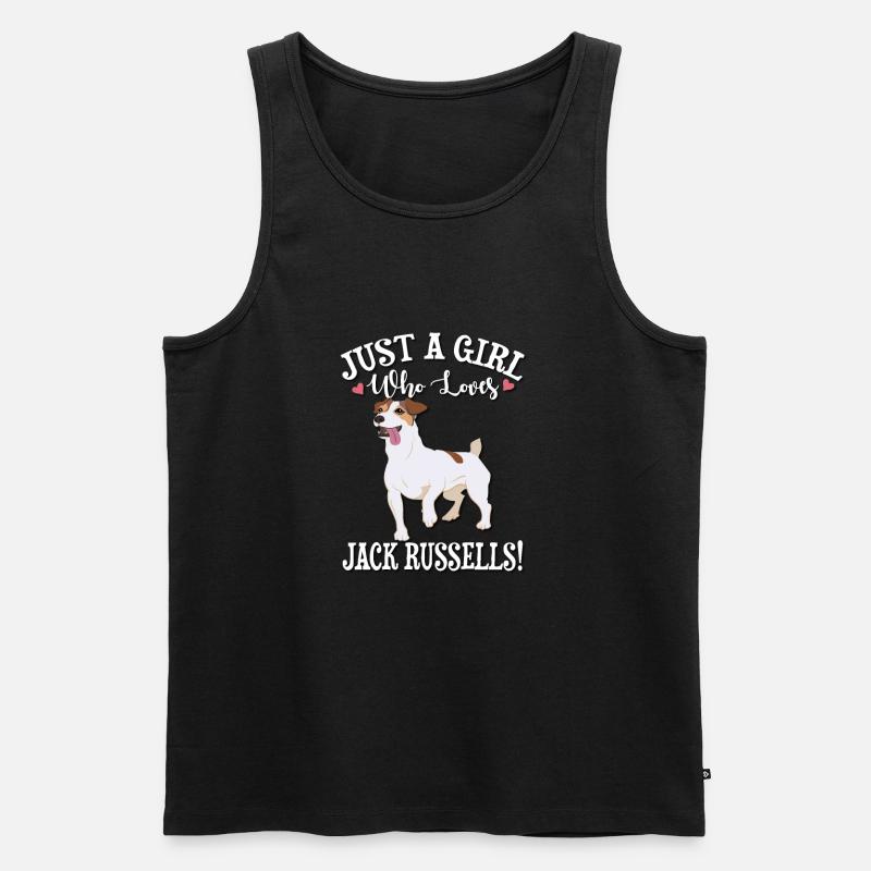 Jack Russell - Männer Premium Bio Tank Top - Schwarz