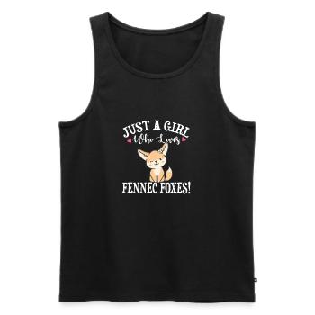 Fennek - Männer Premium Bio Tank Top - Schwarz - Vorne - AI Model Male 178 light (178cm)