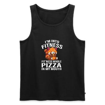 Kleiner Panda - Männer Premium Bio Tank Top - Schwarz - Vorne - AI Model Male 178 light (178cm)