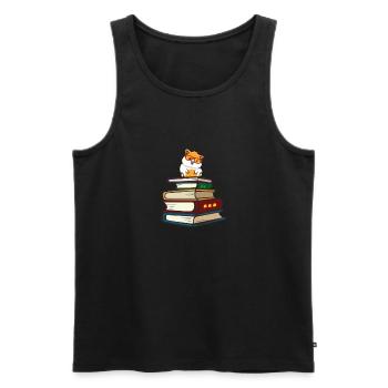 Hamster - Männer Premium Bio Tank Top - Schwarz - Vorne - AI Model Male 178 light (178cm)
