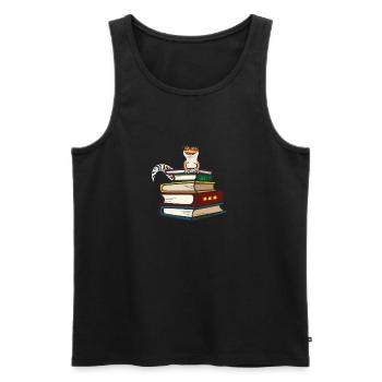 Leopard Gecko - Men's Premium Organic Tank Top - black - Front - AI Model Male 178 light (178cm)