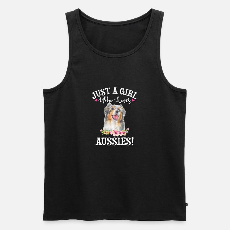 Blue Merle Australian Shepherd - Männer Premium Bio Tank Top - Schwarz