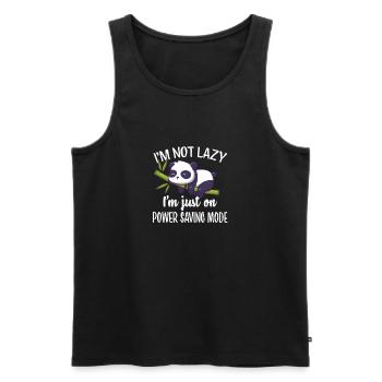 Panda - Men's Premium Organic Tank Top - black - Front - AI Model Male 178 light (178cm)