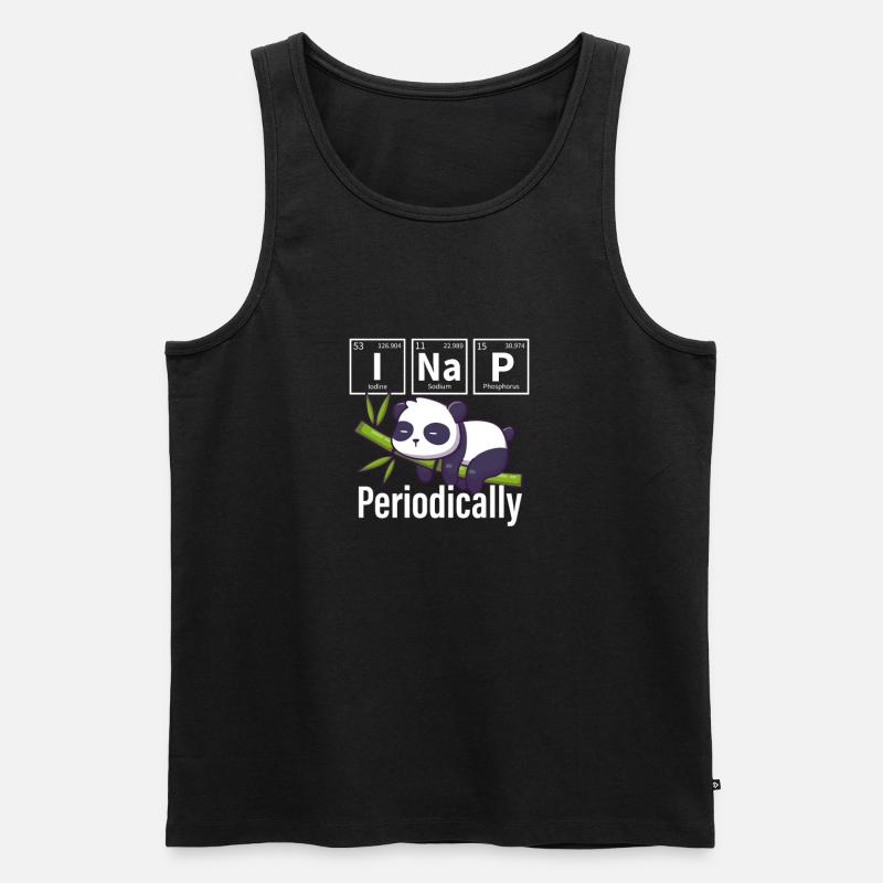 Panda - Männer Premium Bio Tank Top - Schwarz