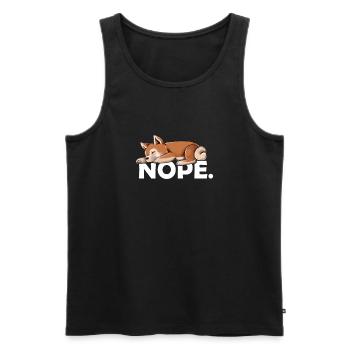 Shiba Inu - Men's Premium Organic Tank Top - black - Front - Michal (187cm)