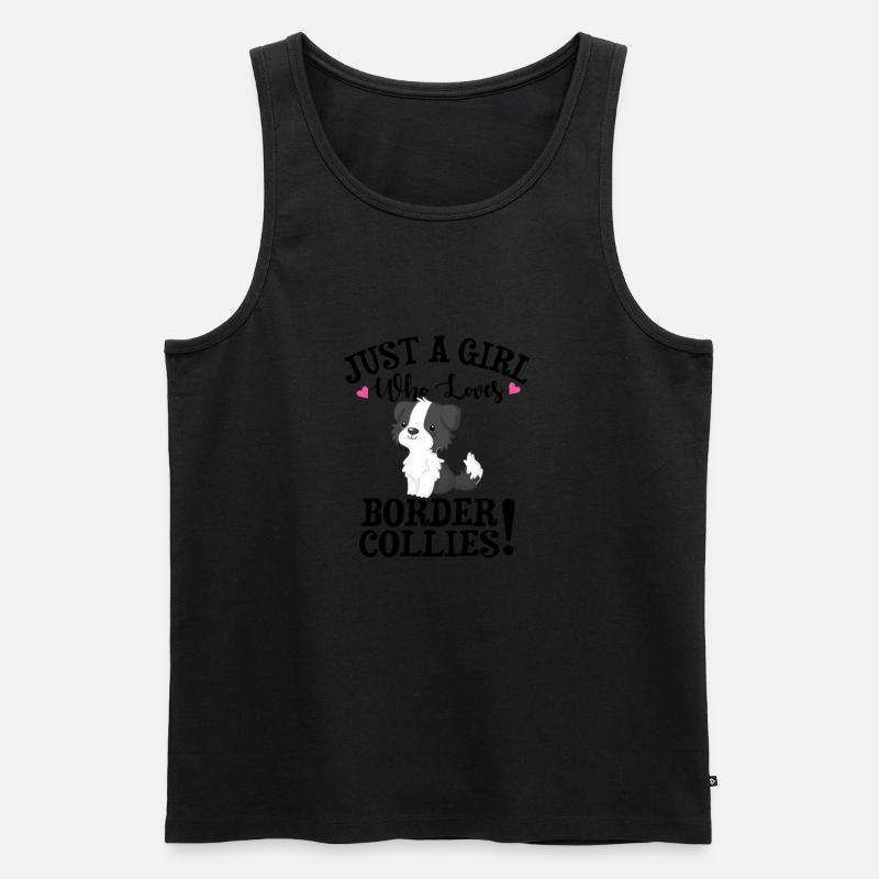 Border Collie - Männer Premium Bio Tank Top - Schwarz