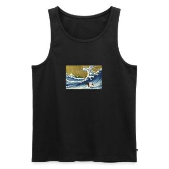 Tapir - Men's Premium Organic Tank Top - black - Front - AI Model Male 178 light (178cm)