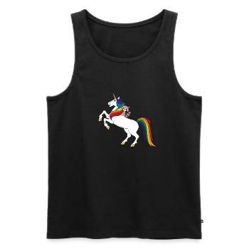 Raccoon - Men's Premium Organic Tank Top - black - Front - Michal (187cm)