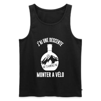une descente à monter à vélo,cycliste,apéro - Débardeur bio Premium Homme - noir - Devant - Michal (187cm)