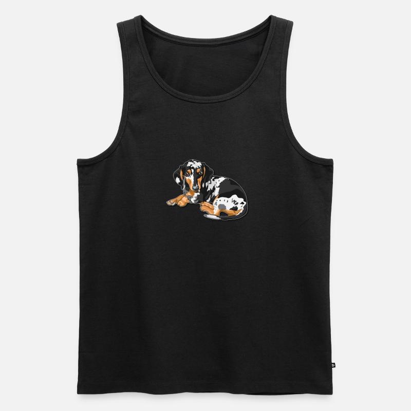 Tigerdackel - Männer Premium Bio Tank Top - Schwarz