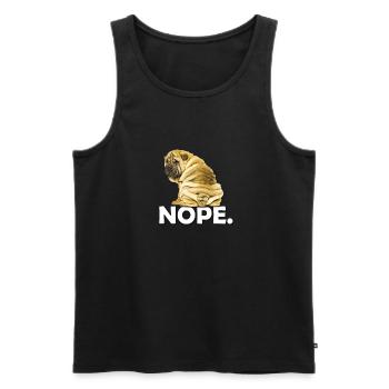 Shar Pei - Männer Premium Bio Tank Top - Schwarz - Vorne - AI Model Male 178 light (178cm)