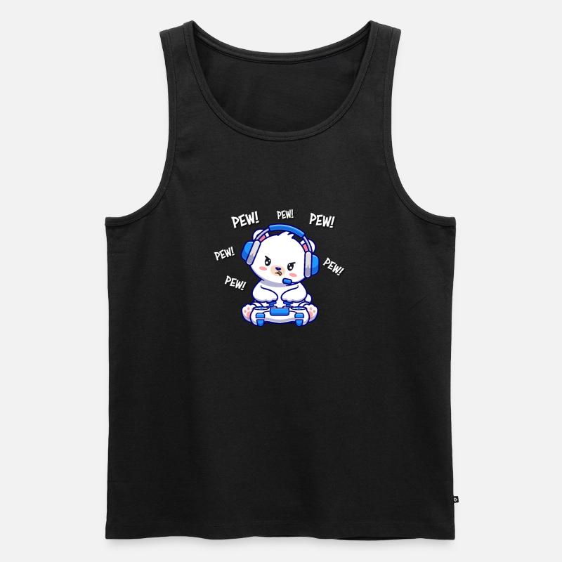 Eisbär - Männer Premium Bio Tank Top - Schwarz