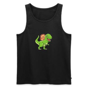 Igel - Männer Premium Bio Tank Top - Schwarz - Vorne - AI Model Male 178 light (178cm)