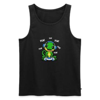 Chameleon - Men's Premium Organic Tank Top - black - Front - AI Model Male 178 light (178cm)