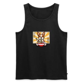 Red Boston Terrier - Men's Premium Organic Tank Top - black - Front - AI Model Male 178 light (178cm)