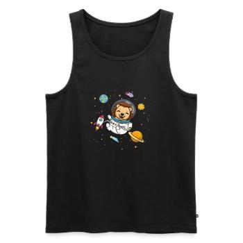 Igel - Männer Premium Bio Tank Top - Schwarz - Vorne - AI Model Male 178 light (178cm)