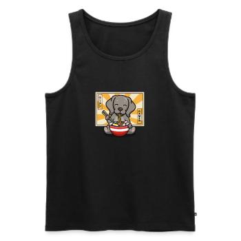 Weimaraner - Männer Premium Bio Tank Top - Schwarz - Vorne - AI Model Male 178 light (178cm)