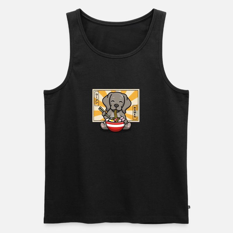 Weimaraner - Männer Premium Bio Tank Top - Schwarz