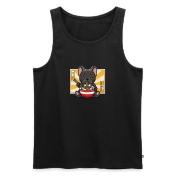 Black French Bulldog - Men's Premium Organic Tank Top - black - Front - Michal (187cm)