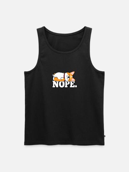 Corgi - Men's Premium Organic Tank Top - black