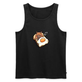 Capybara - Männer Premium Bio Tank Top - Schwarz - Vorne - AI Model Male 178 light (178cm)