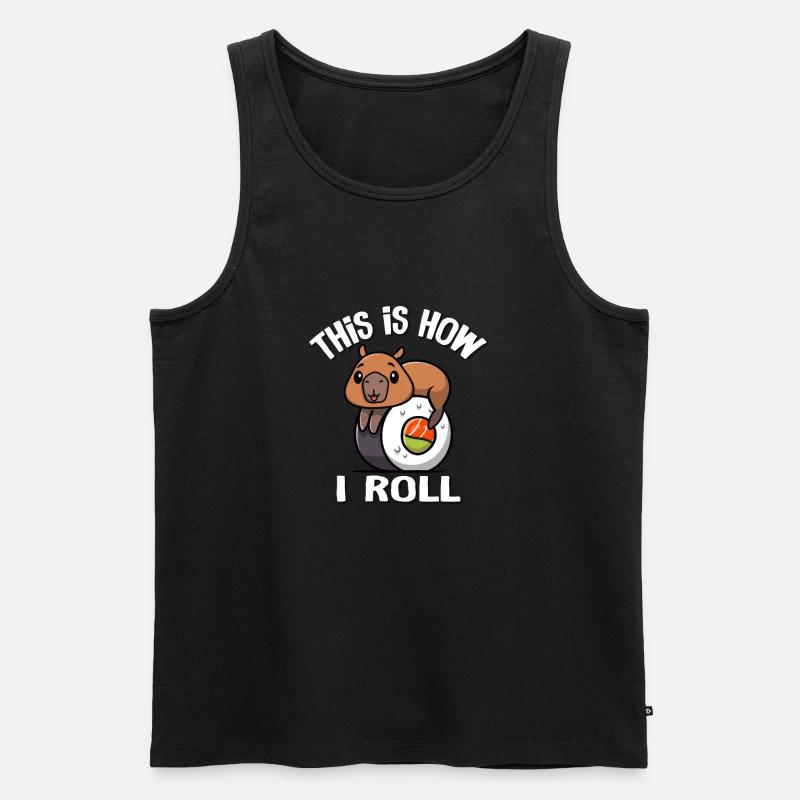 Capybara - Männer Premium Bio Tank Top - Schwarz