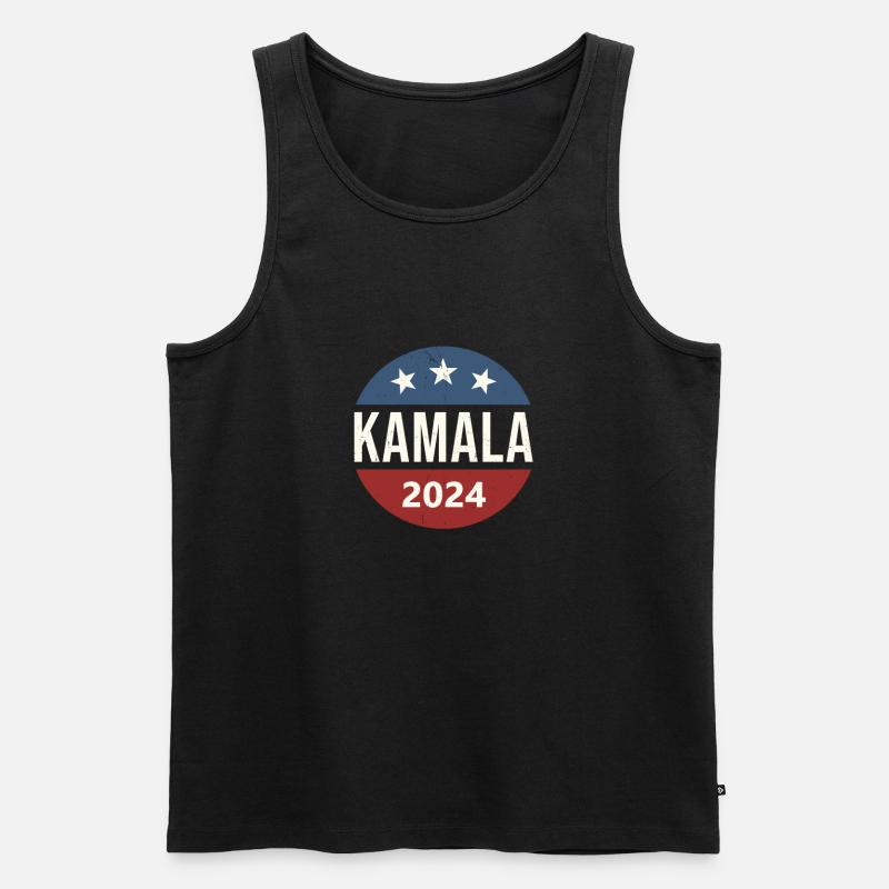 Kamala 2024 - Männer Premium Bio Tank Top - Schwarz