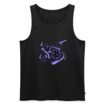 Cube cadeau T-shirt - Débardeur bio Premium Homme - noir - Devant - Michal (187cm)