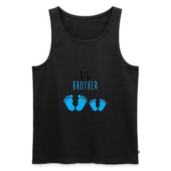 Famille Big Brother Big Brother Jeune Bébé - Débardeur bio Premium Homme - noir - Devant - Michal (187cm)