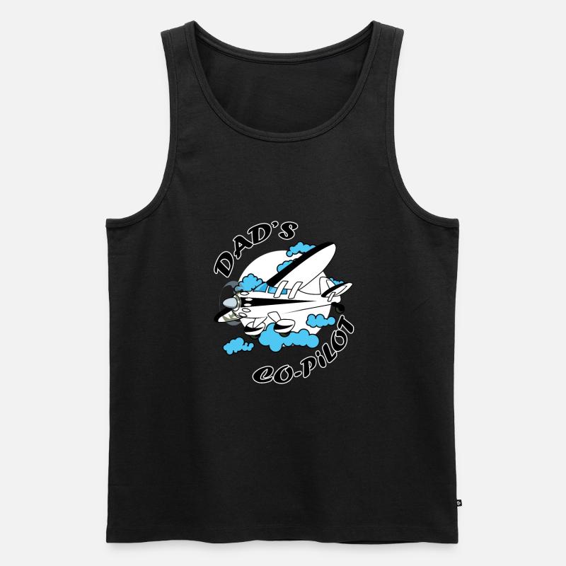 Co Pilot Piloten Flugzeug - Männer Premium Bio Tank Top - Schwarz