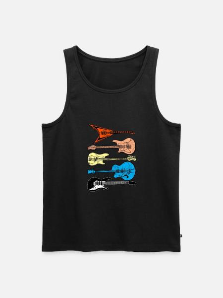 Guitar guitars gift idea - Men's Premium Organic Tank Top - black