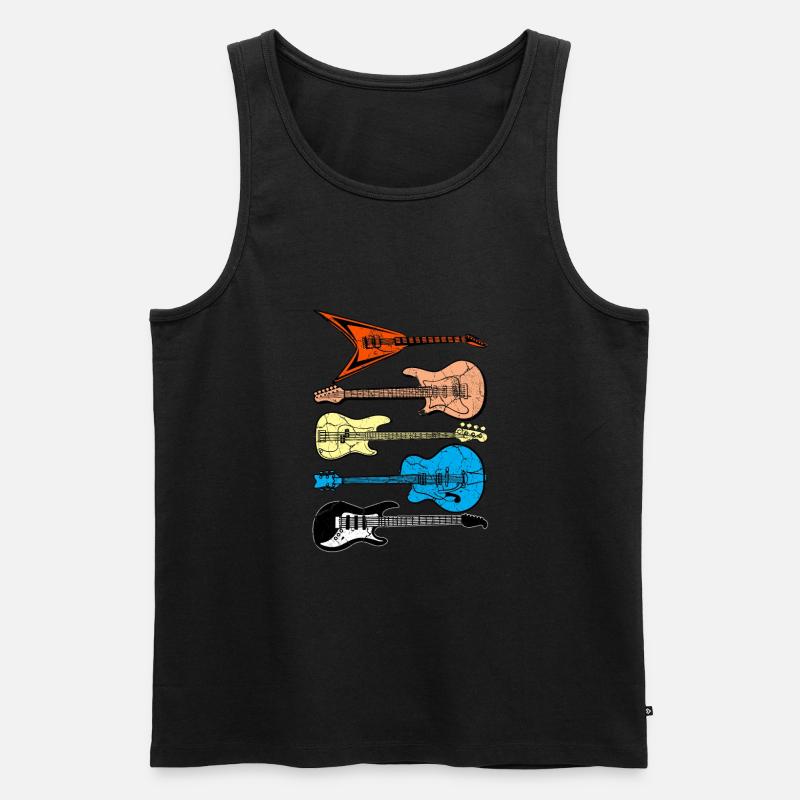 Gitarre Gitarren Geschenkidee - Männer Premium Bio Tank Top - Schwarz