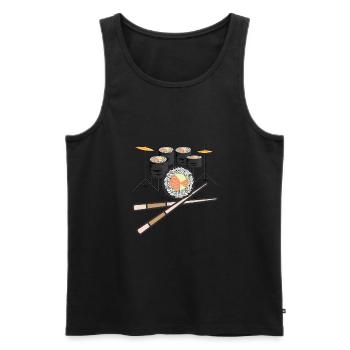 Sushi Drums Schlagzeug - Men's Premium Organic Tank Top - black - Front - Michal (187cm)