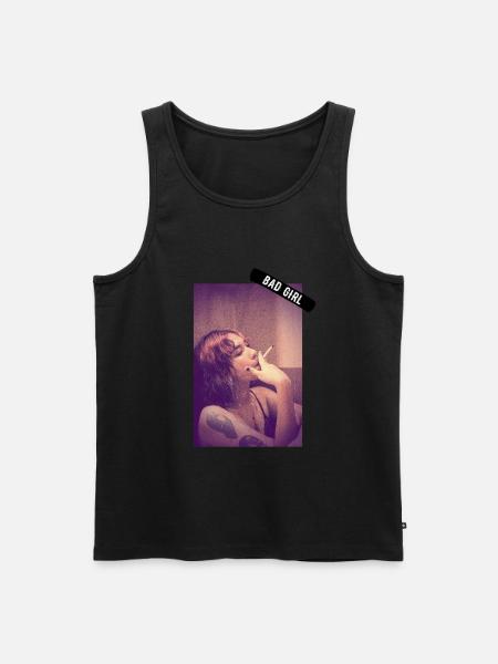 Smoking de mauvaise fille - Débardeur bio Premium Homme - noir