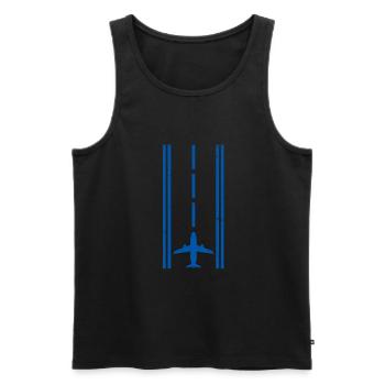 Pilot pilot gift - Men's Premium Organic Tank Top - black - Front - Michal (187cm)