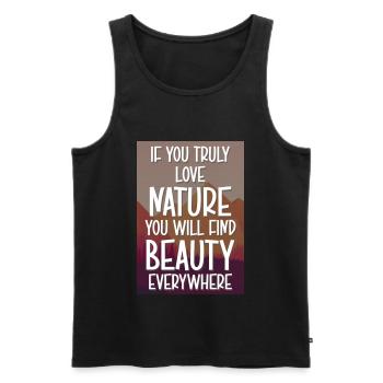 Forest Hiking Environmental Protection Mountains - Men's Premium Organic Tank Top - black - Front - Michal (187cm)