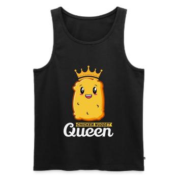 Chicken Nugget Queen Geburtstag Fast Food Lustig - Männer Premium Bio Tank Top - Schwarz - Vorne - Michal (187cm)