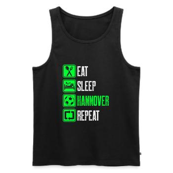 Repeat Hannover - Men's Premium Organic Tank Top - black - Front - AI Model Male 178 light (178cm)