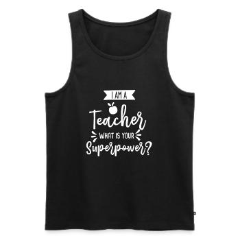 Enseignant Don Education Enseignant Sayings School - Débardeur bio Premium Homme - noir - Devant - Michal (187cm)