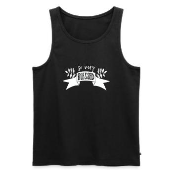 Psalm Gift God Bible Jesus Gospel Christ - Men's Premium Organic Tank Top - black - Front - AI Model Male 178 light (178cm)