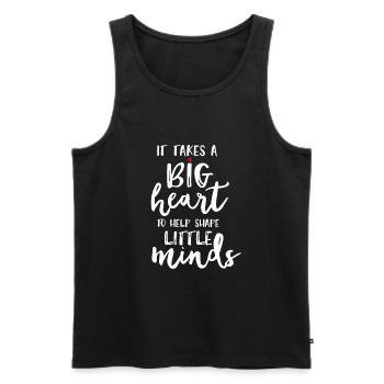 Teacher Gift Education School Sayings Teacher Training - Men's Premium Organic Tank Top - black - Front - AI Model Male 178 light (178cm)