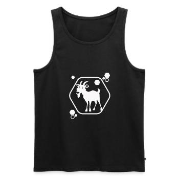 Ziege - Bock Geiß Bauernhof Zoo Urlaub - Männer Premium Bio Tank Top - Schwarz - Vorne - AI Model Male 178 light (178cm)