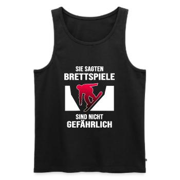 Snowboard Snowboarder Snowboard-Brett freestyle - Männer Premium Bio Tank Top - Schwarz - Vorne - AI Model Male 178 light (178cm)