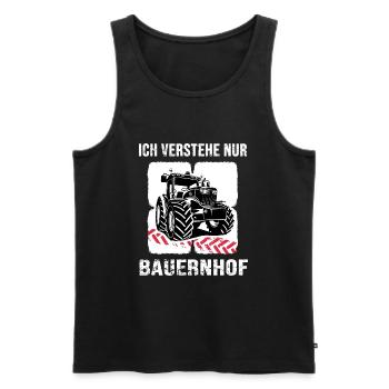 traktor bauer landwirt bauernhof traktorfahrer - Männer Premium Bio Tank Top - Schwarz - Vorne - AI Model Male 178 light (178cm)